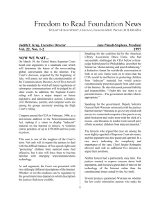 Freedom to Read Foundation News