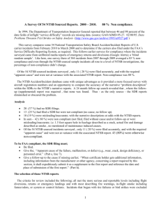 NTSB Survey VS SDRs