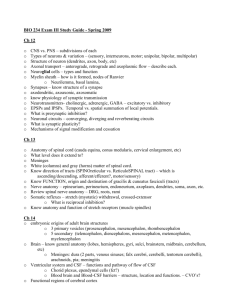 Fall 2006 – BIO 234 Final Exam Study Guide