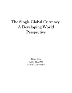The Single Global Currency - Single Global Currency Association