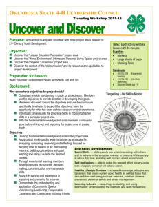 Discover and Uncover lesson plan 2012  - Oklahoma State 4-H