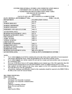 Change in Gss Exam Timetable 1st Semester 2013/2014
