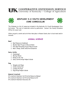 kentucky 4-h youth development core curriculum