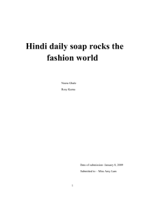 Hindi daily soap rocks the fashion world