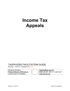 Appeals - Federal Board of Revenue