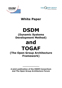 The DSDM Framework and TOGAF