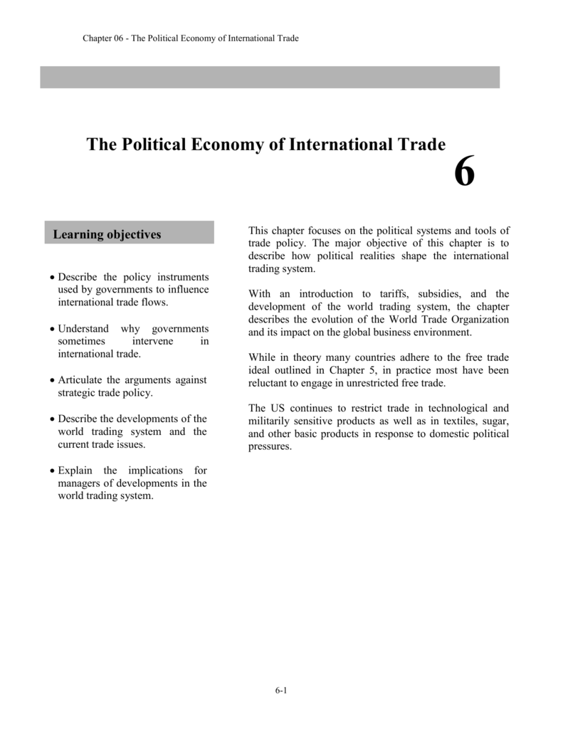 arguments for international trade