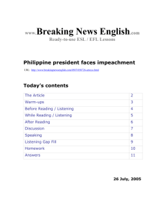 Philippine president faces impeachment