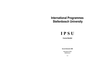 course outline: hrm (ipsu) – first semester 2008