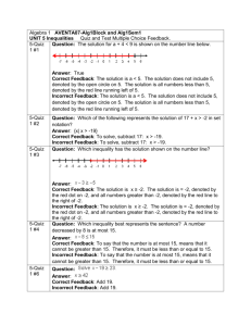 Quiz and Exam Multiple Choice Feedback