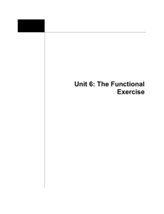 Unit 6: The Functional Exercise