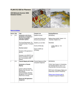 PLAN 512 GIS for Planners