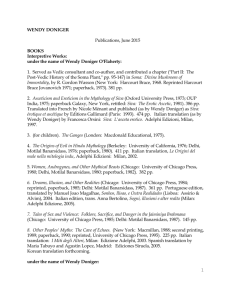 List of Publications - Divinity School