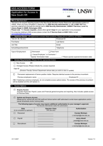 nss access form - Human Resources