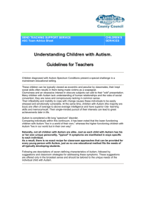 Understanding Children with Autism.