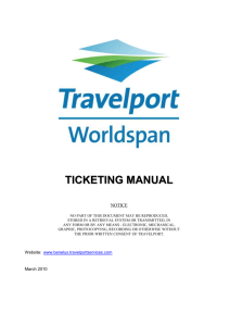 E-ticket Acknowledgement(s) - Travelport Customer Portal