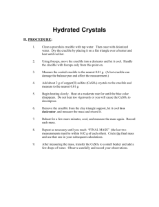 Hydrated Crystals Lab