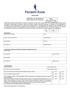 Employment - Pilgrim Bank