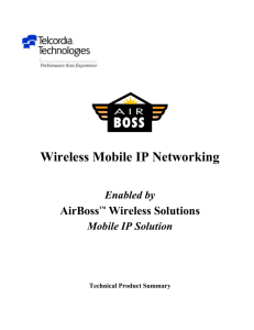 Benefits of the AirBoss Mobile IP Solution