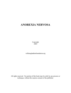 Anorexia - William Gladden Foundation