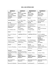Spring 2009 Lab Schedule