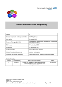 Uniform and Professional Image Policy