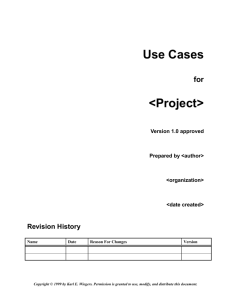 Use Case Template - New Frontier Group