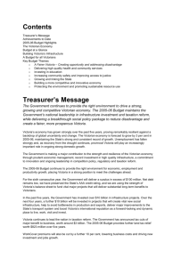 Budget Overview (DOC 144kb) - Department of Treasury and Finance