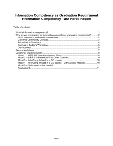 What is information competency?