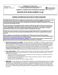 Master Site Development Plan - Pennsylvania Department of