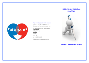 Dr Woodcock & Partners Complaints Leaflet