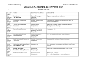Organizational Behavior - Northwestern University