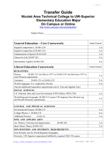Elementary Education Handbook Revised March 2001