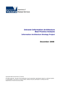 Intranet Information Architecture Best Practice Analysis