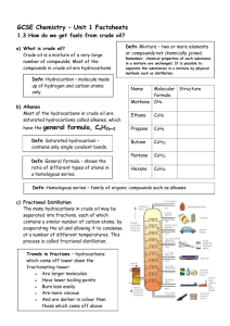 GCSE Chemistry – Unit 1 Factsheets
