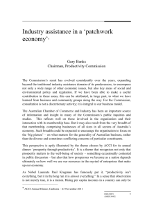 Industry Assistance in a 'Patchwork Economy'