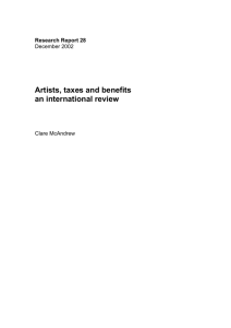 Artists, taxes and benefits - an international review