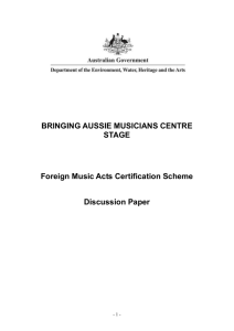 Foreign Music Act Certification Scheme