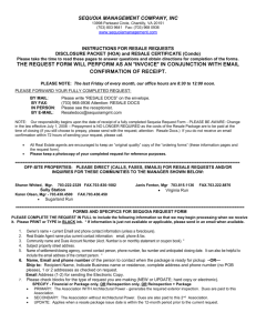 Resale Document Request Form - Centreville Community Foundation