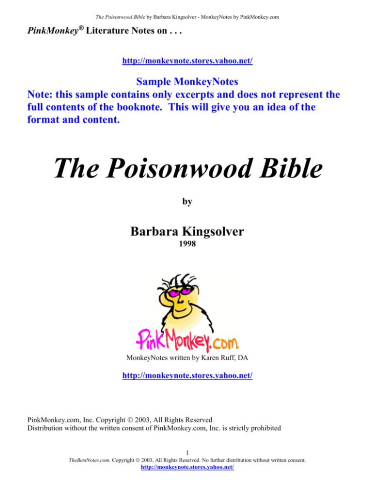 The Poisonwood Bible