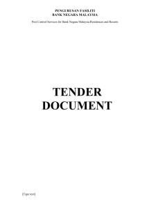 Tender Document - Bank Negara Malaysia