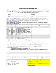 BUS 499 Capstone Permission Form