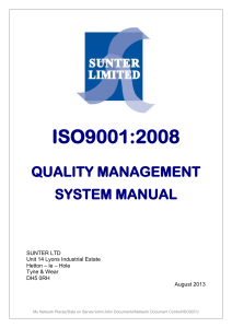 Quality Systems Manual