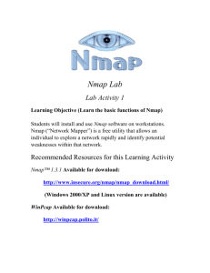 Nmap Lab - Cisco Networking Academy
