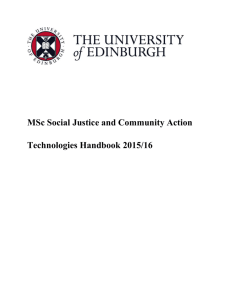 Introduction - MSc Social Justice and Community Action