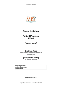 Project Proposal