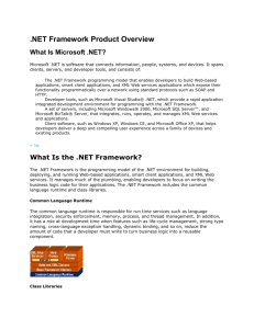 What Is Microsoft .NET?