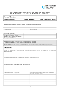 feasibility study report template