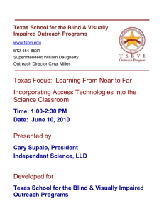 SupaloHandout - Texas School for the Blind and Visually Impaired