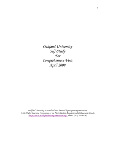 Table of Contents - Oakland University